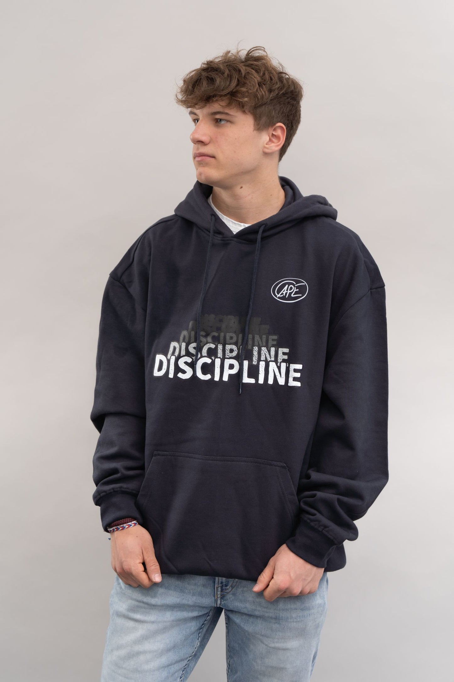 Hoodie Discipline-blau